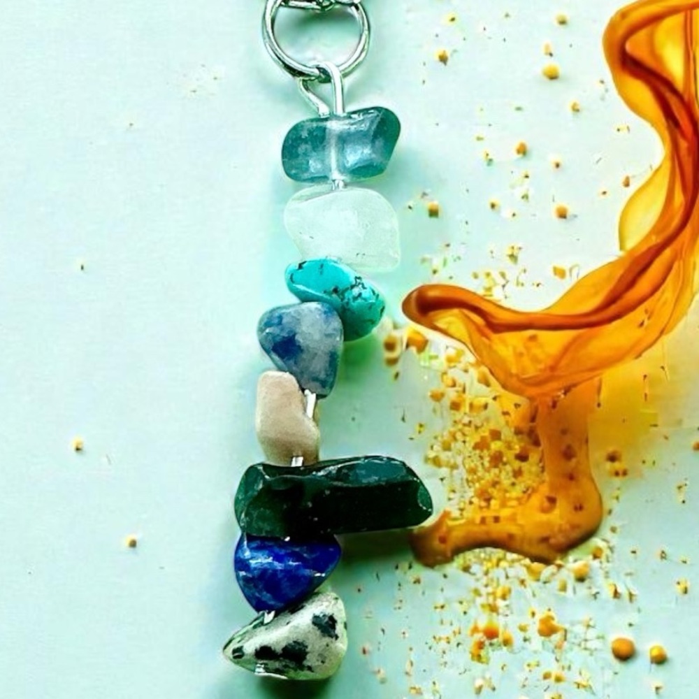 🆕 Multi Gemstone Pendant Necklace